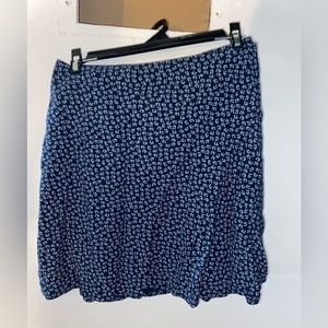 Blue Floral Skirt from Brandy Melville